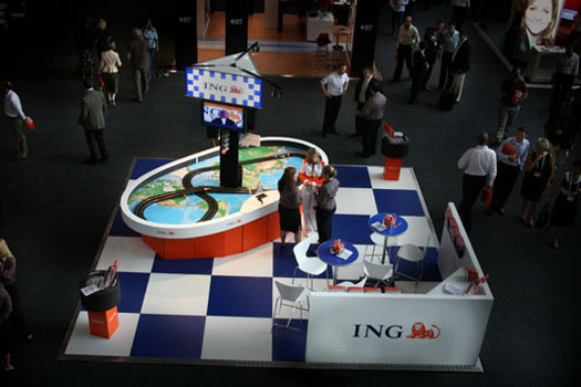 ING, an award winning stand for innovative stand design at FPA at Darling Harbour
